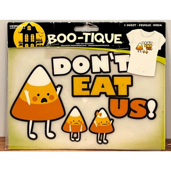 Boo-Tique Iron on Transfer Candy Corn By Horizon Group MST26304-123 - Picture 1 of 3